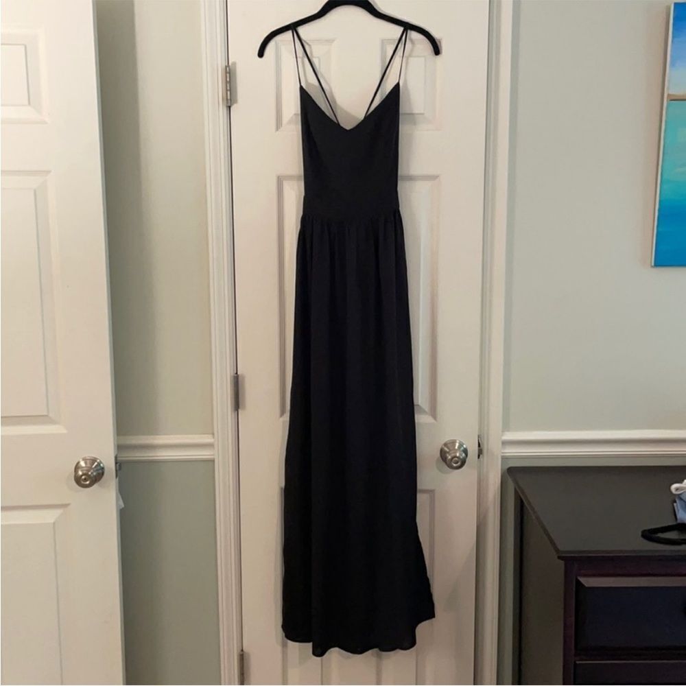 Tobi Strappy Open Back Maxi Dress - Black size small - Picture 3 of 9